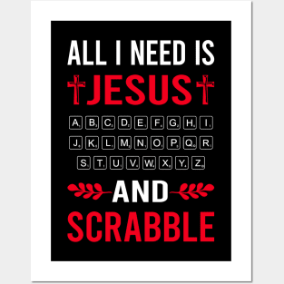 I Need Jesus And Scrabble Posters and Art